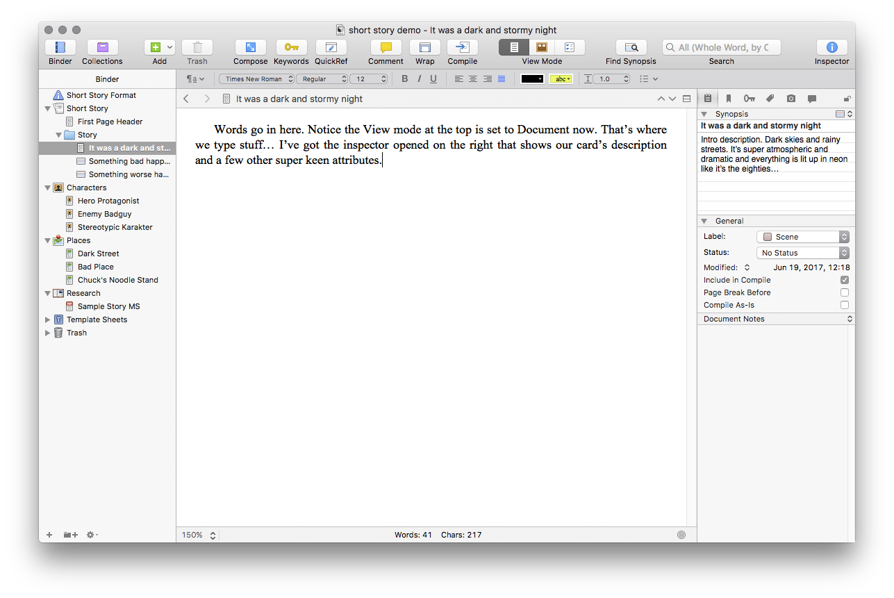 Writing With Scrivener Part 1 – Robcee.net